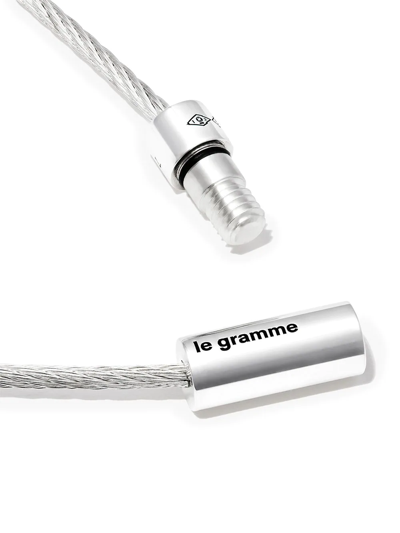 Shop Le Gramme Le 7g Polished Cable Bracelet In Silver