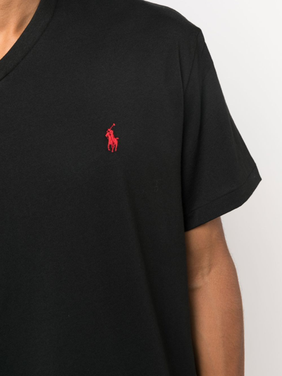Shop Polo Ralph Lauren Polo Pony Short-sleeve T-shirt In Schwarz