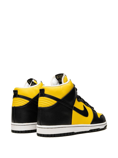 Shop Nike Dunk High "black/varsity Maize" Sneakers In Schwarz