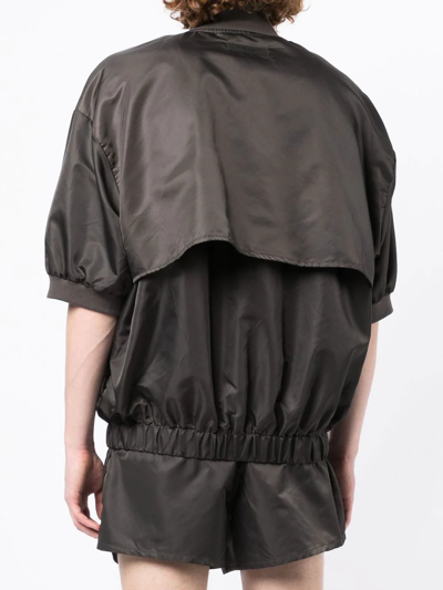 Essentials Half-zip Band-collar Sweatshirt In Grau