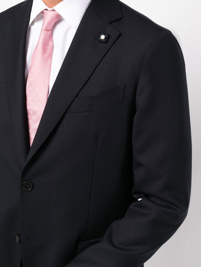 Lardini Single-breasted Slim-cut Suit In Blau