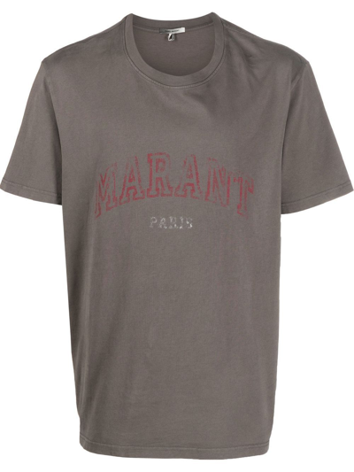 Shop Isabel Marant Honore Logo-print T-shirt In Grau