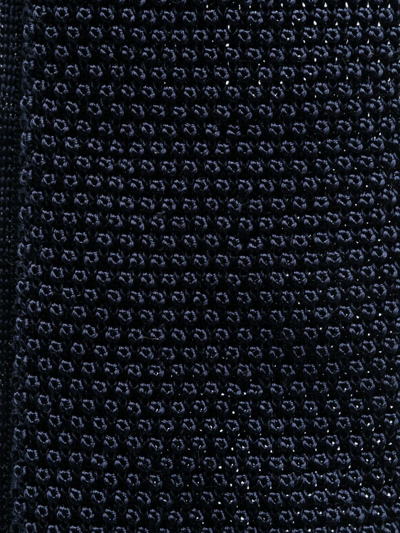 Shop Brunello Cucinelli Knitted Silk Tie In Blau