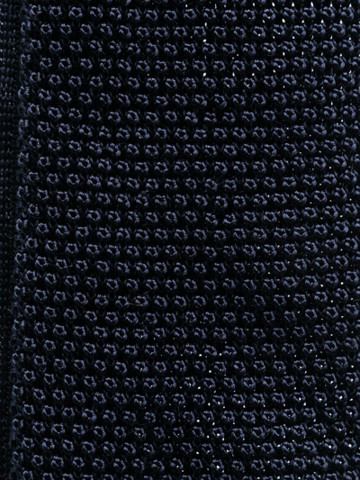 Brunello Cucinelli Knitted Silk Tie In Blau