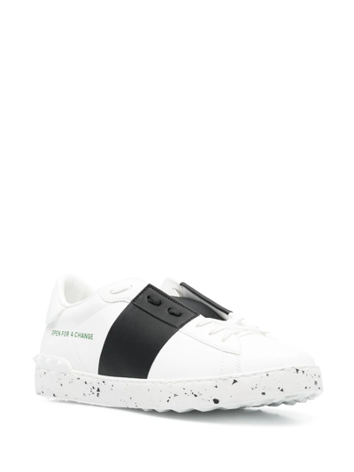 Shop Valentino Open For A Change Sneakers In Weiss