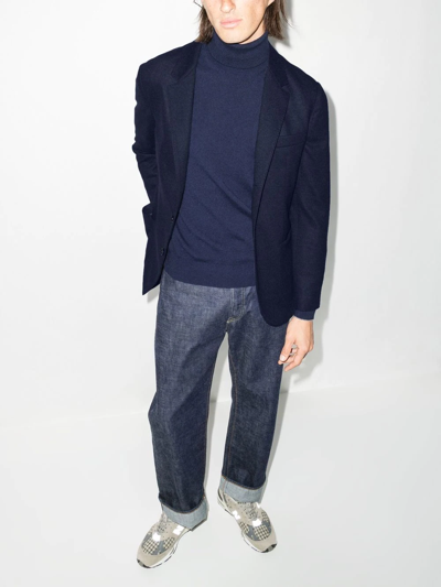 Brunello Cucinelli Blazer With Patch Pockets In Blau