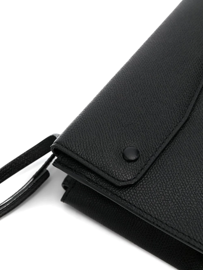 Shop Valextra Large Pocket Crossbody Bag In Black