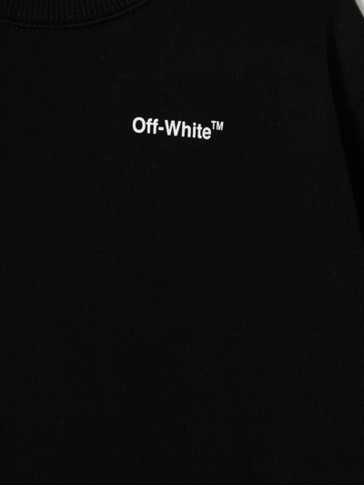 Shop Off-white Logo-print Organic Sweatshirt In Black