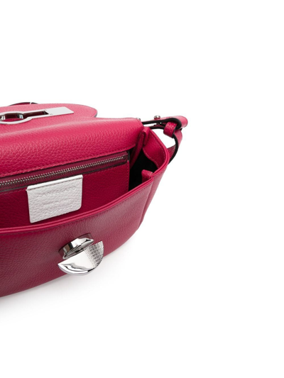 Shop Zanellato Grained-effect Leather Shoulder Bag In Rosa