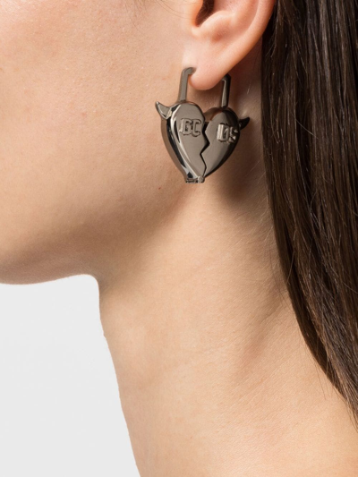 Shop Gcds Broken-heart Drop Earrings In Silber
