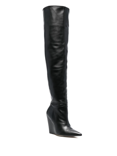 Stuart Weitzman Saloon Knee-high Boots In Schwarz