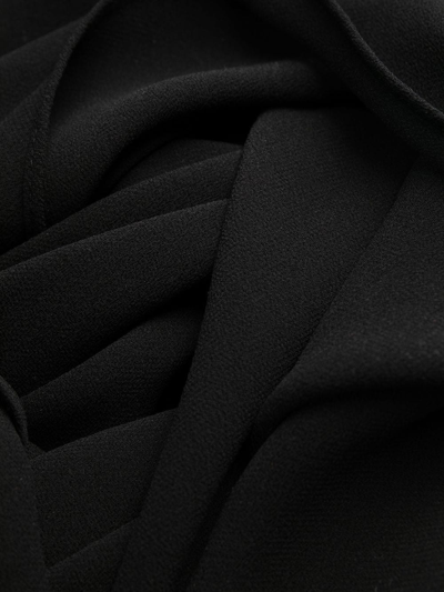 Shop Maison Margiela Draped Silk Minidress In Black