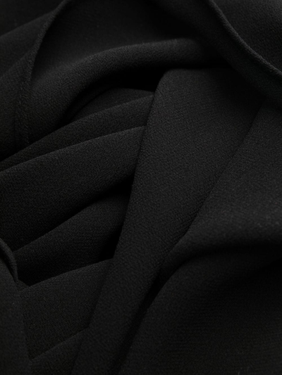 Maison Margiela Twisted Drape Silk Chiffon Mini Dress In Black