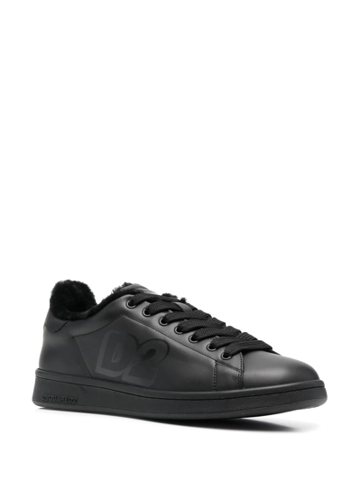 Shop Dsquared2 Lace-up Low-top Sneakers In Schwarz
