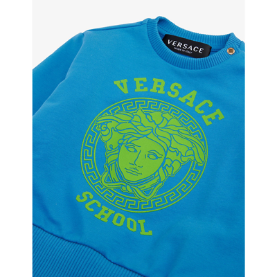 Shop Versace School Branded Stretch-cotton Tracksuit 3-36 Months In Daddy+acid