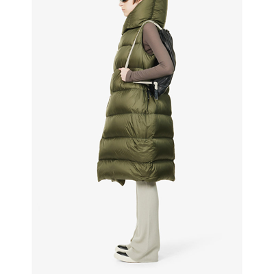 Shop Rick Owens Sleeveless Quilted Shell-down Jacket In Macassar