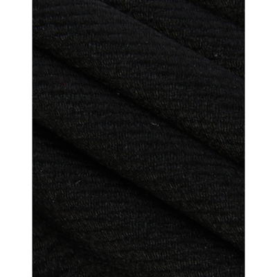 Shop Giorgio Armani Ribbed-texture Silk Tie In Nero