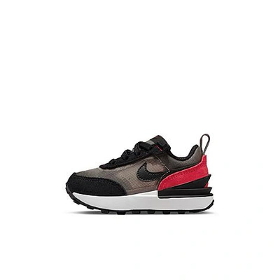 Shop Nike Kids' Toddler Waffle One Casual Shoes In Flat Pewter/black/siren Red/photon Dust