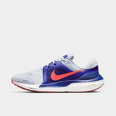 Shop Nike Men's Vomero 16 Running Shoes In Football Grey/bright Crimson/concord/light Thistle/cinnabar/yellow Ochre