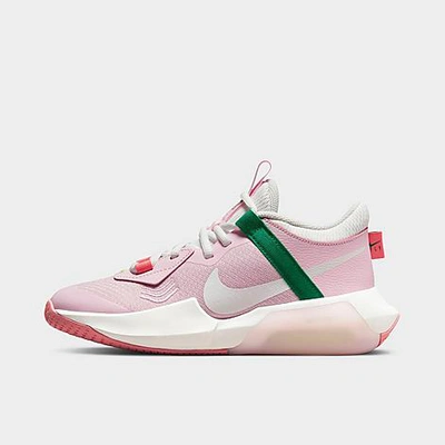Shop Nike Big Kids' Air Zoom Crossover Basketball Shoes In Pink Foam/summit White/pink Gaze/malachite