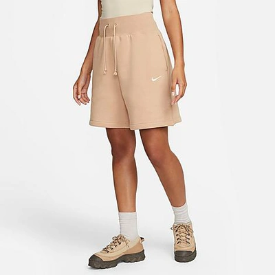 Nike Women's Sportswear Phoenix Fleece High-waisted Loose-fit Shorts In  Hemp/sail | ModeSens