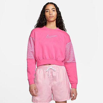Nike Sportswear Club Fleece Women's Cropped Crew Sweatshirt In Pink |  ModeSens