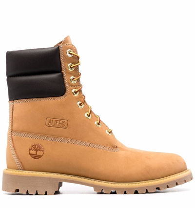 Shop Timberland Premium 7.5" X Alife Waterproof Boots In Beige