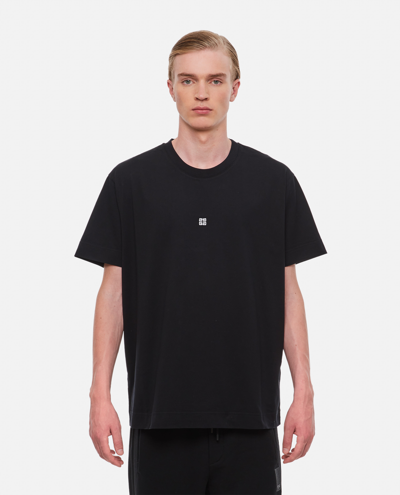 Shop Givenchy Crewneck Cotton T-shirt In Black