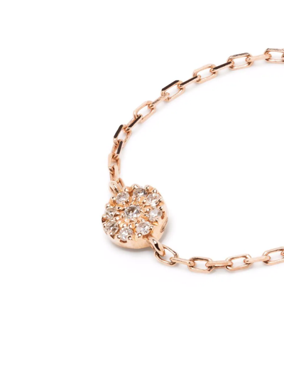 Shop Djula 18kt Rose Gold Target Diamond Chain Ring In Pink
