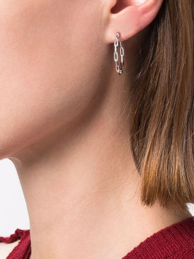 Shop Maria Black Gemma 18 Hoop Earrings In Silber