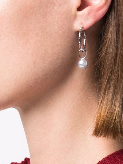 Maria Black Blue Mountain Earring Charm In Silber