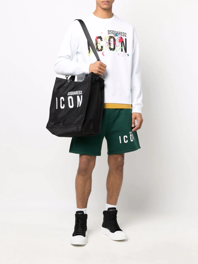 Dsquared2 Logo-print Shoulder Bag In Black