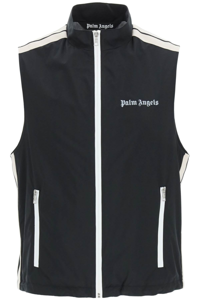 Shop Palm Angels Sports Vest With Logo In Black