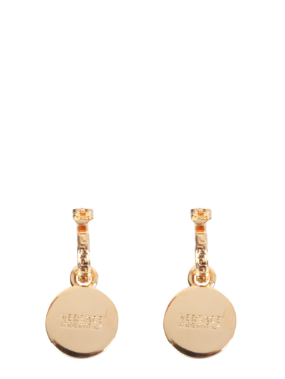 Shop Versace Earrings With Greek And Medusa In Oro
