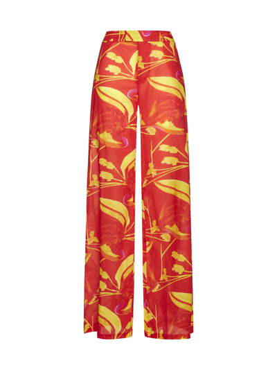 Shop Louisa Ballou Pants In Orchid Flame