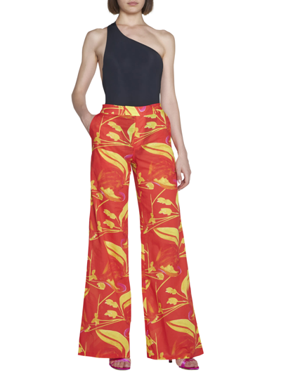 Shop Louisa Ballou Pants In Orchid Flame