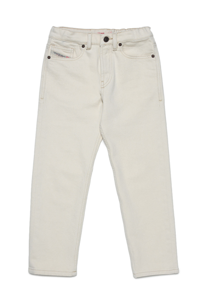 Shop Diesel Mid-rise Straight Jeans In Cream