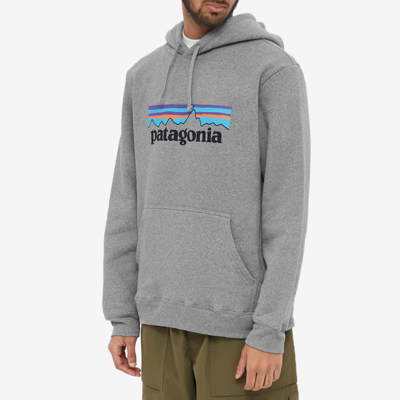 Shop Patagonia P-6 Uprisal Logo Hoodie In Grey