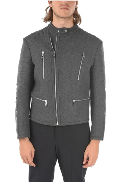 Shop Neil Barrett Men's  Grey Other Materials Outerwear Jacket