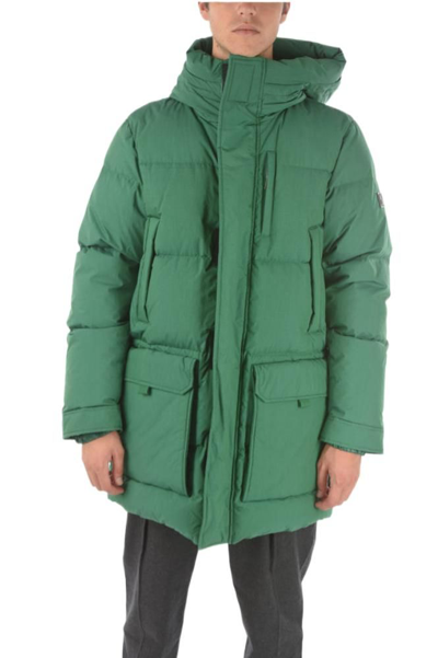 Shop Woolrich Men's  Green Other Materials Outerwear Jacket
