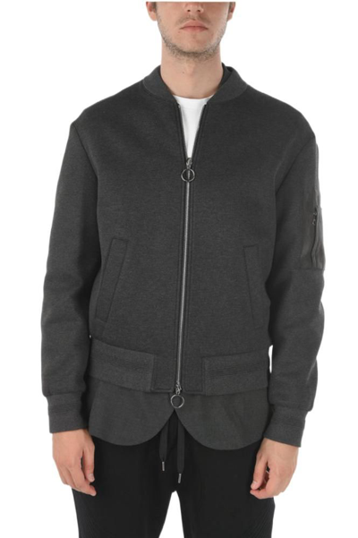 Shop Neil Barrett Men's  Grey Other Materials Outerwear Jacket