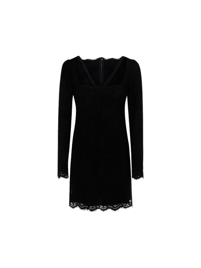 Shop Dolce E Gabbana Women's  Black Other Materials Dress