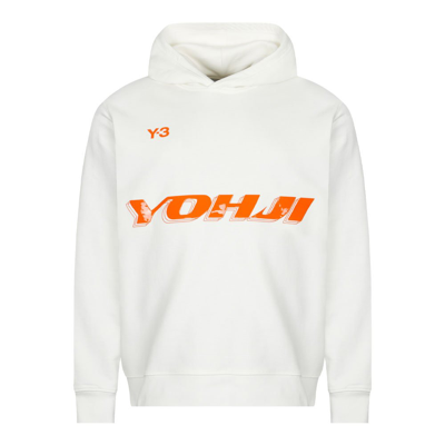Shop Y-3 Football Logo Hoodie In White