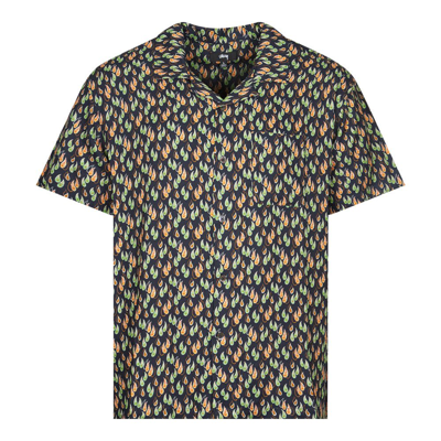 Shop Stussy Paisley Tears Shirt In Navy