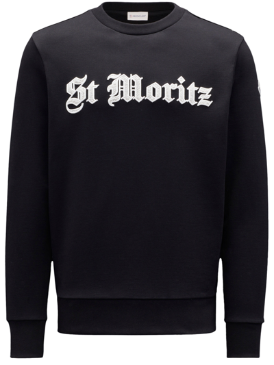 Moncler St Moritz Sweatshirt In Black ModeSens