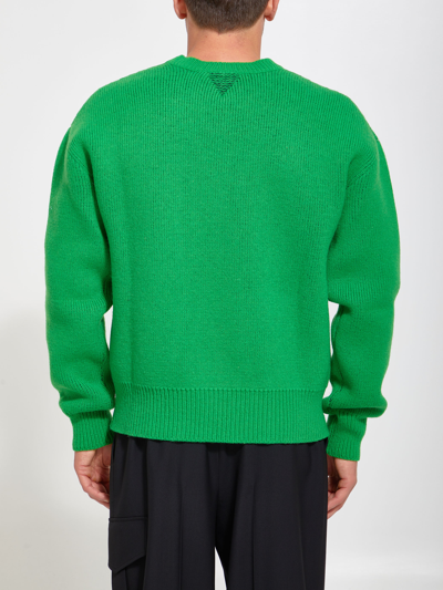 Shop Bottega Veneta Green Wool Sweater