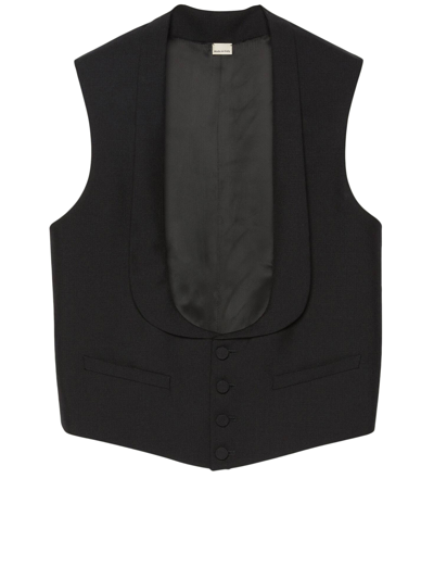 Shop Gucci Mohair Wool Vest In Black