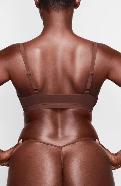Shop Skims Fits Everybody Triangle Bralette In Cocoa