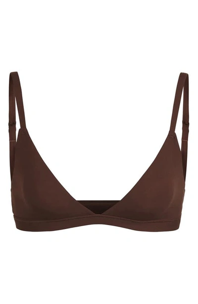 Skims Fits Everybody Triangle Bralette In Brown