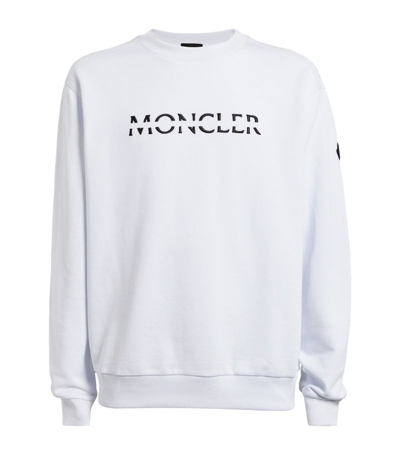 Shop Moncler Logo Sweatshirt In White